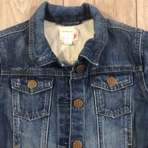 Crewcuts size 8 girls medium dark wash denim jacket great condition